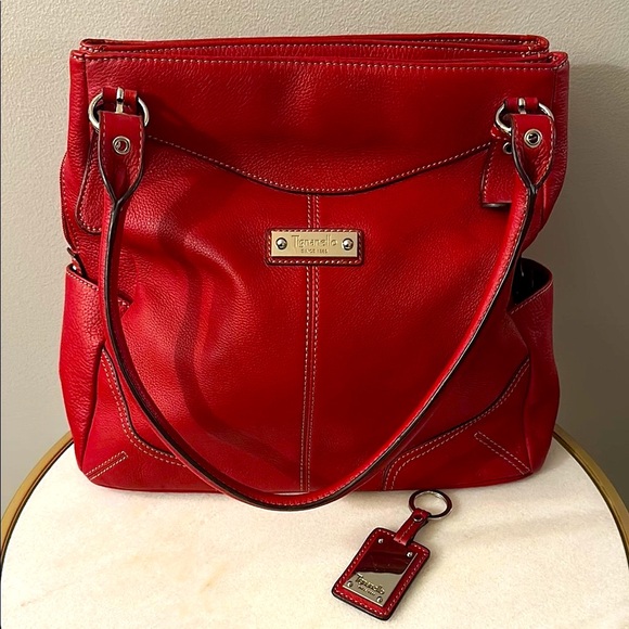 Vera Bradley Handbags - Tignanello Red Leather Tote Bag